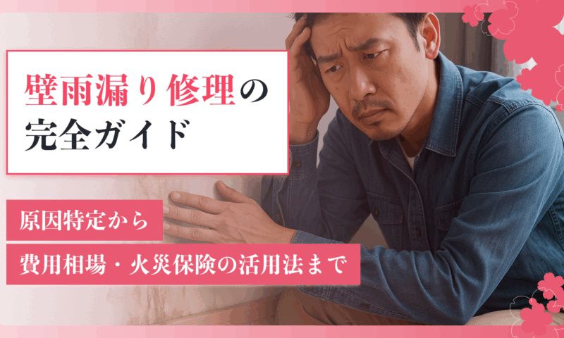 壁雨漏り修理の完全ガイド。原因特定から費用相場・火災保険の活用法まで
