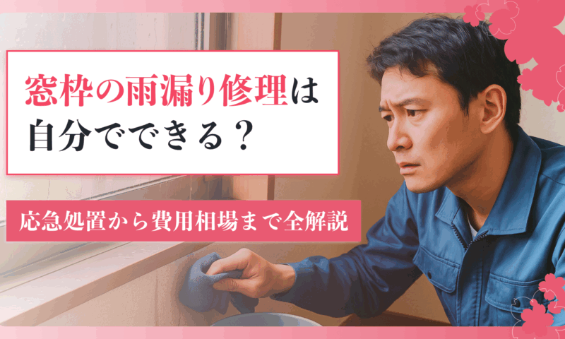 窓枠の雨漏り修理は自分でできる？応急処置から費用相場まで全解説